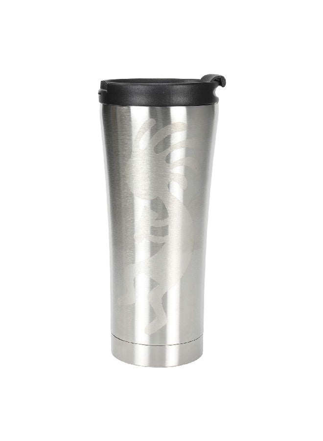 Aquapelli C116 Double Walled Insulated Travel Mug Silver and Black 480 ml 90050 - Image 1